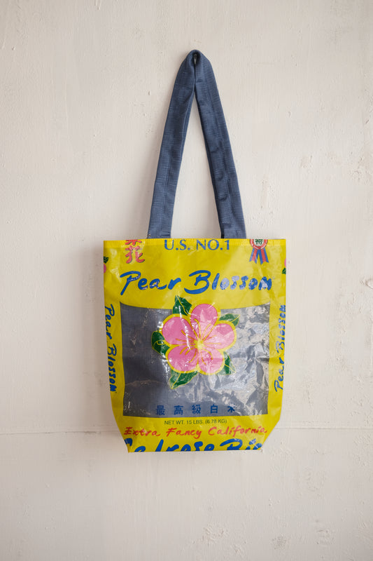 Upcycled Pearl Blossom Rice Tote