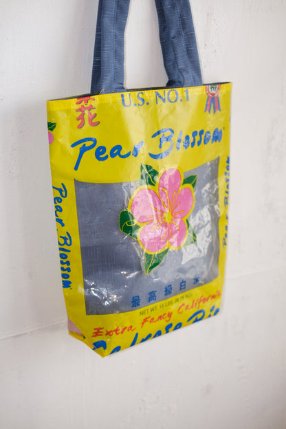 Upcycled Pearl Blossom Rice Tote